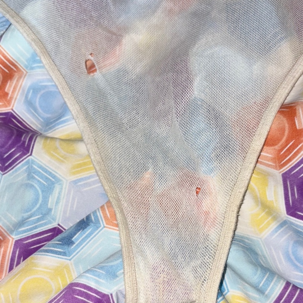 FLAWS Vilebrequin Colorful Hexagon Pattern Swim Shorts Size Large - Picture 11 of 12